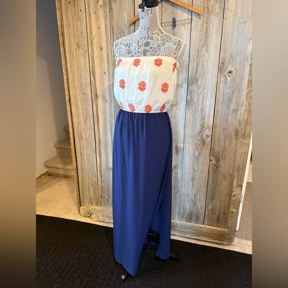 Elegant Blue and White Women's Skirt